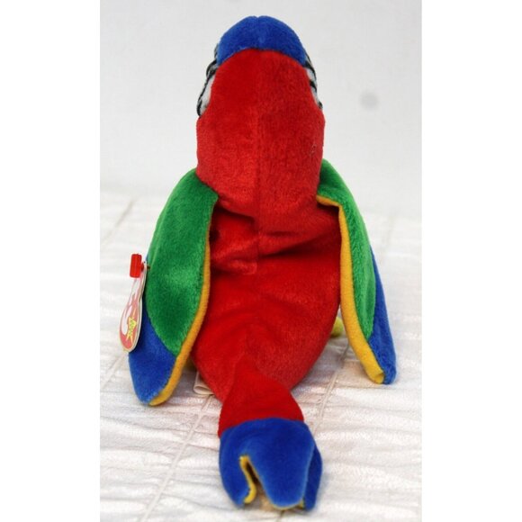 1997 TY Original Beanie Babies Parrot Bird Jabber Small Plush Stuffed Animal - Picture 4 of 8